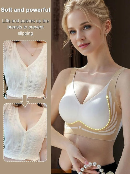 😍【Paquete de 4】Sujetador de una pieza sin aros para mujer❤️【40-85 kg】