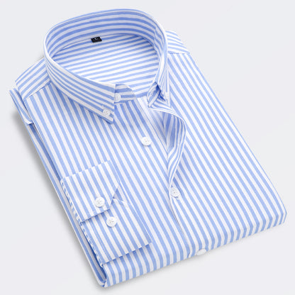🔥👕【M-5XL】Pánská business košile s dlouhým rukávem v pruzích 2026 - Každodenní univerzální styl