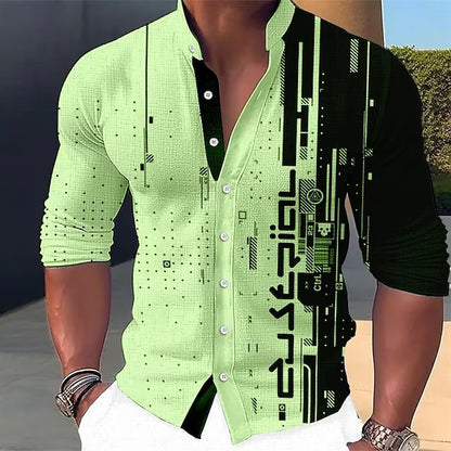 🔥👔【S-6XL】Pánské módní tričko s potiskem z čisté bavlny