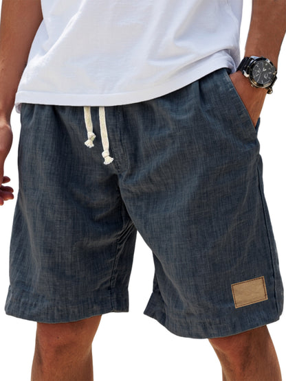 ⏳🔥【Poslední den se slevou 50 %】👖 【S-5XL】【55-110 kg】Pánské ležérní kraťasy s lněným vzhledem a stahovací šňůrkou pro rok 2026