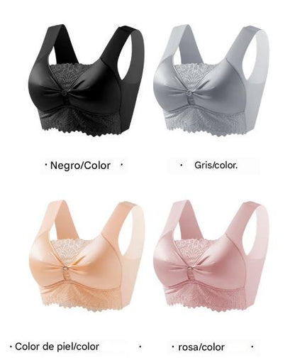 Compra 2 y llévate 2 gratis [L-4XL] Nuevo sujetador de encaje con soporte y realce perfectos, copas ajustadas, diseño uniforme ✅️ Pago contra entrega