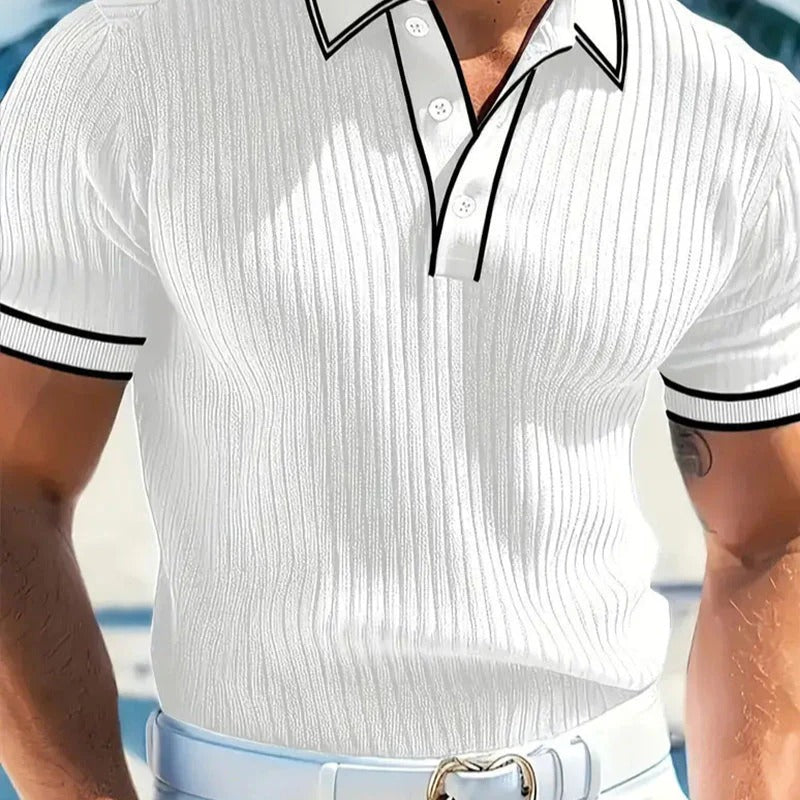 【S-4XL】Polo de manga corta 100% algodón con cuello — Verano 2026 — Pago contra reembolso