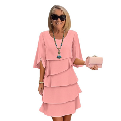 💃【Descuento por tiempo limitado】【S-3XL】🎁✨ Elegante vestido multicapa con volantes en los puños: estiloso y sofisticado 💃