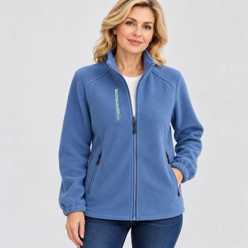 ❤️【XL-5XL】😊 Ženska flis jakna za mamice – za pomlad in jesen, s stoječim ovratnikom, odprta, prilegajoča se, nova