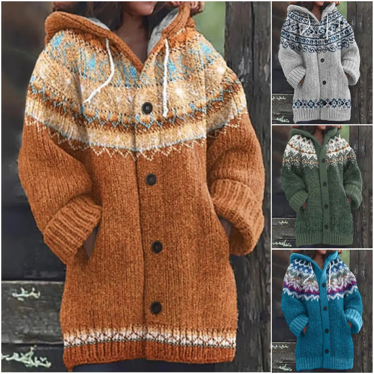 🔥 Ostatni dzień – 50% zniżki 🔥【S–5XL】✨ Nowy kolorowy sweter z kapturem na jesień i zimę