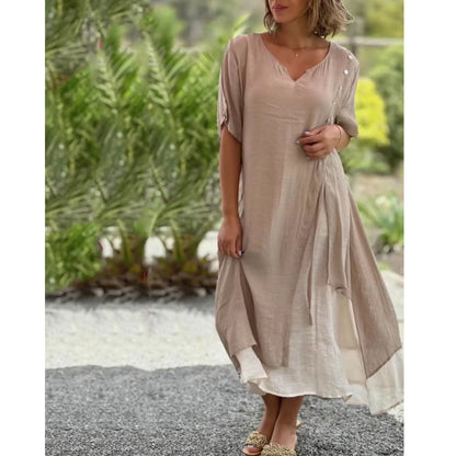 【S-4XL】Vestido de diseñador con cuello en V