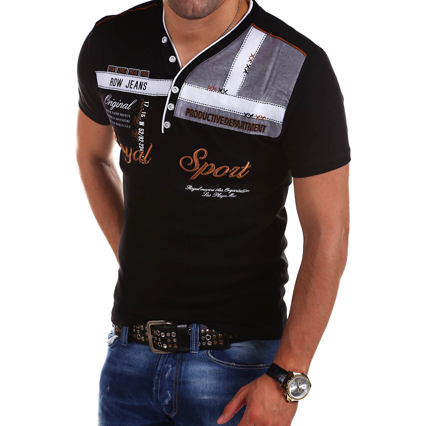 🌹50% de descuento 💖[S-4XL]✨ Camiseta ligera de manga corta con cuello en V para hombre, primavera 2026