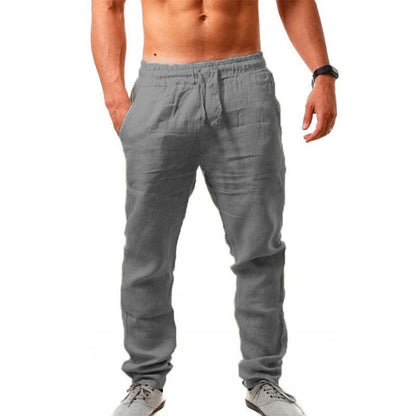 😍👖【S-4XL】💥Nuevos pantalones deportivos casuales de verano para hombre 2026, tallas grandes, versión ancha, material transpirable de algodón y lino.
