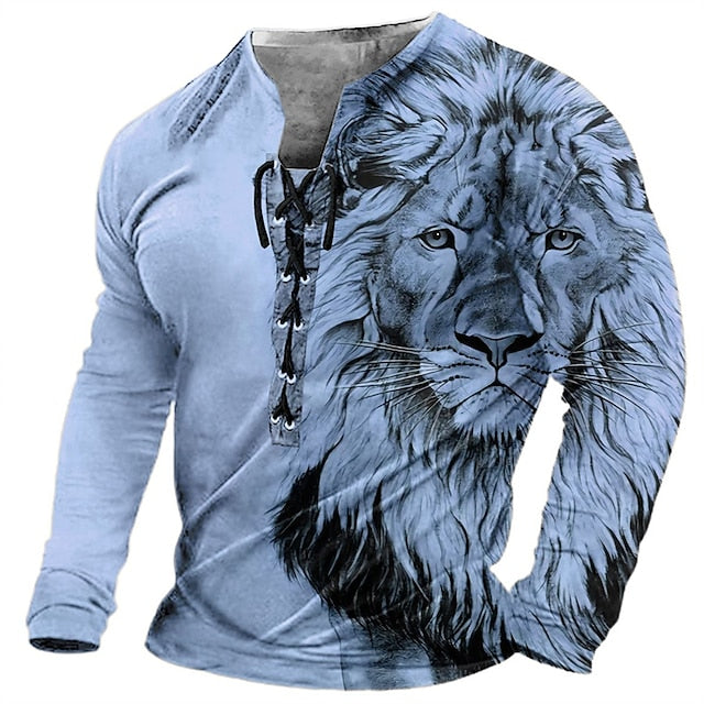 2026【Novinka】🦁🦁 Pánské ležérní tričko s 3D potiskem