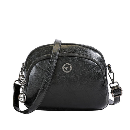 👜Bolso de mano compacto de piel con múltiples compartimentos, modelo 2026.