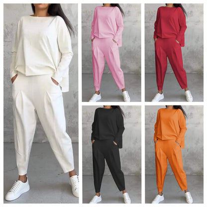 💖 Nueva promoción 50% de descuento, conjunto casual sencillo de algodón 2026 primavera-otoño, versátil para el día a día y el trabajo