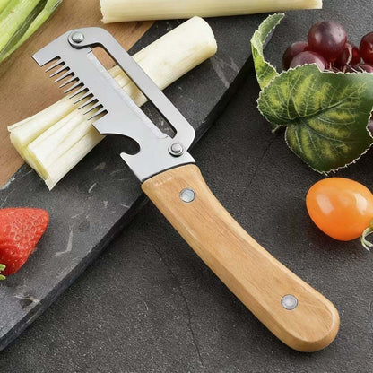 ✅Compra 1 y llévate 1 gratis (2 artículos) 🧅🔪 Pelador de cocina multifuncional 3 en 1: ¡Pela, corta y abre botellas! 🔥