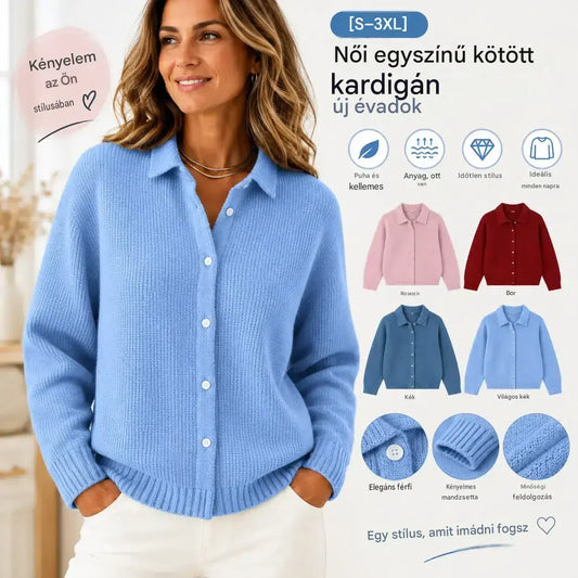 ⭐😊(S-2XL) Egyszínű női kardigán – laza, kényelmes fazon