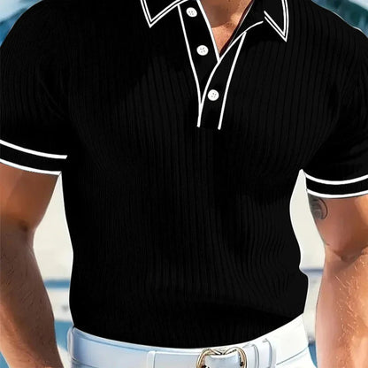 【S-4XL】Polo de manga corta 100% algodón con cuello — Verano 2026 — Pago contra reembolso