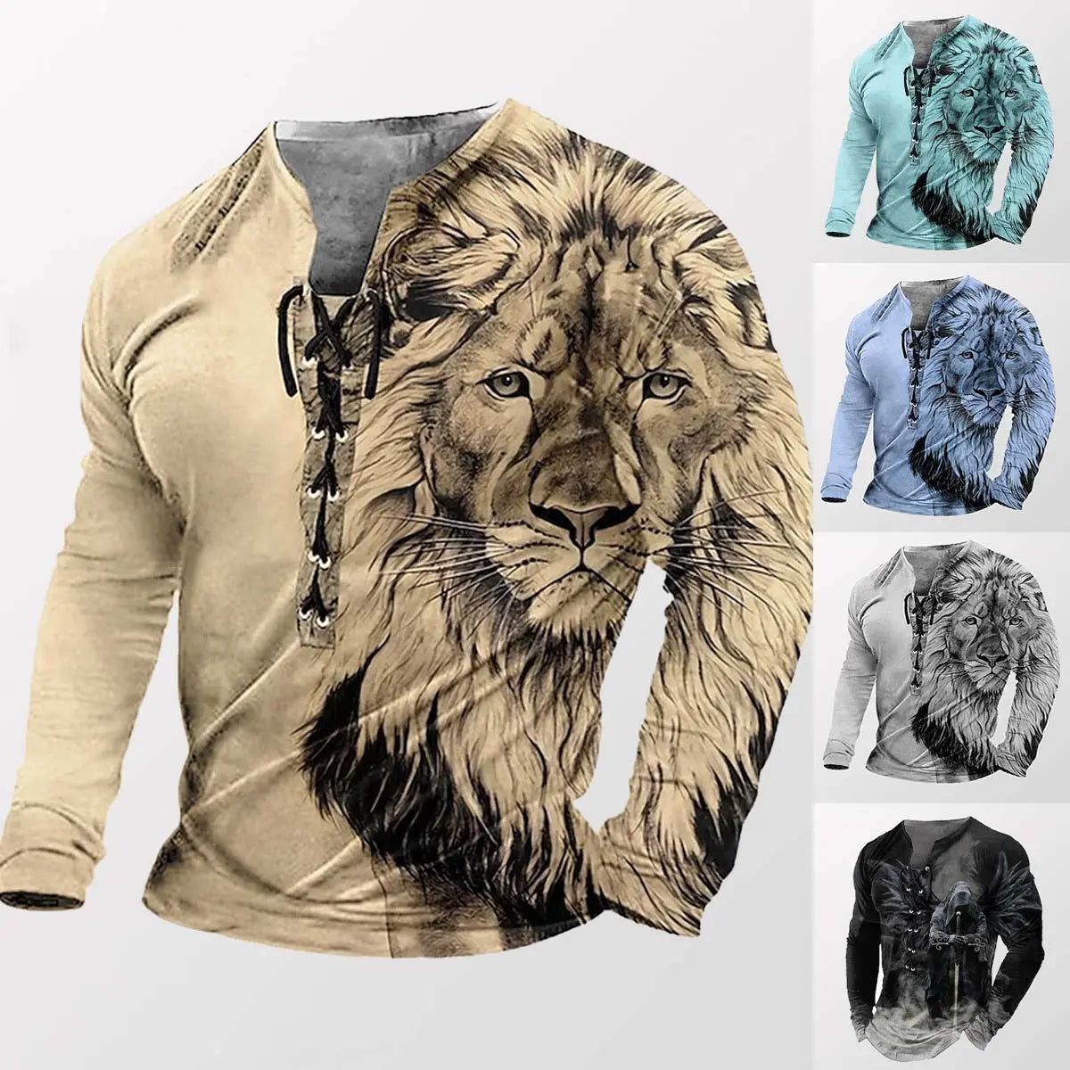 2026【Novinka】🦁🦁 Pánské ležérní tričko s 3D potiskem