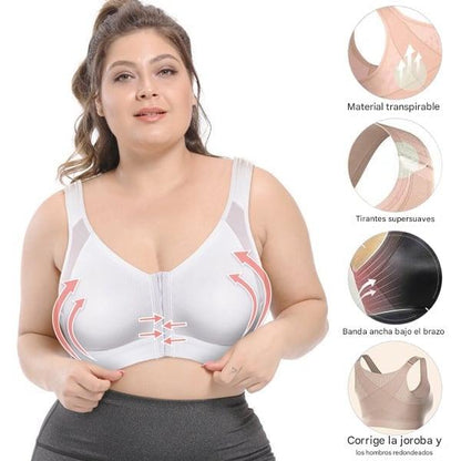 💖【Compra 2 y llévate 1 gratis】✨Sujetador cómodo sin aros de tallas grandes (40-130 kg)