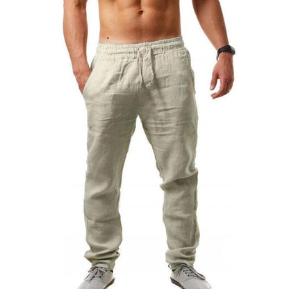 😍👖【S-4XL】💥Nuevos pantalones deportivos casuales de verano para hombre 2026, tallas grandes, versión ancha, material transpirable de algodón y lino.