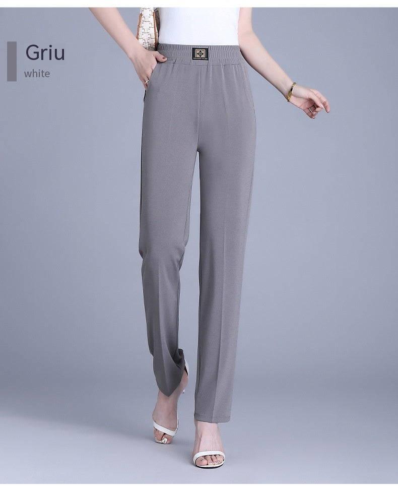 【XL-6XL】👖 Pantalones de verano de corte recto y talle alto, confeccionados en seda glacial.