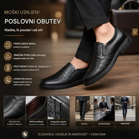 👞🔥【39–44】Pánské společenské boty z pravé kůže s pohodlnou, měkkou podrážkou – vhodné pro různé příležitosti.