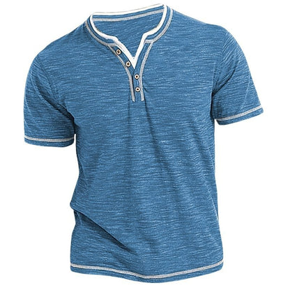 🔥👕【S-3XL】 Pánské ležérní tričko s krátkým rukávem a výstřihem do V