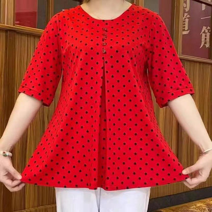✨【50% de Descuento】💞【L-5XL】Nueva camisa de otoño 2026 con estampado de lunares