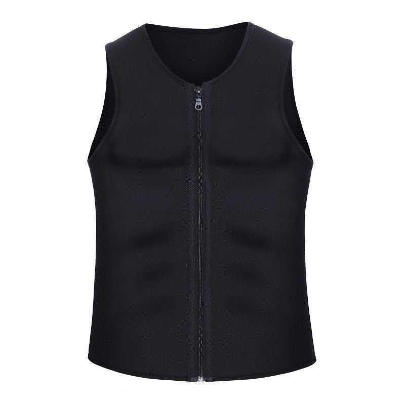 🌹👔【50% de descuento】✨【S-4XL】Chaleco de abdominoplastia con cremallera de verano para hombre, adecuado para correr, fitness, deportes