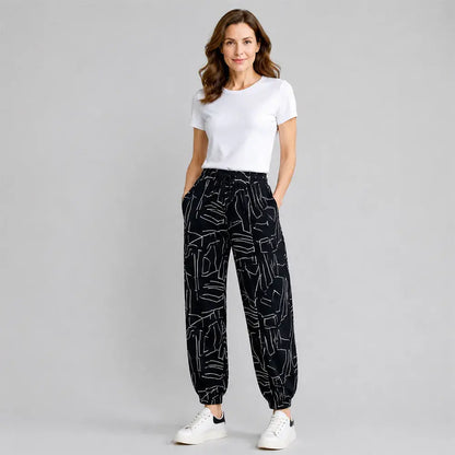 👖Kalhoty z ledového hedvábí s vysokým pasem pro ženy – volné, nadměrné velikosti 40–100 kg – letní, prodyšné kalhoty se širokými nohavicemi