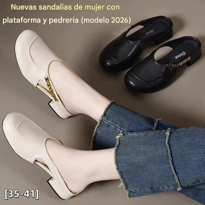 🥳✨【35-40】Nuevas sandalias de mujer 2026 con plataforma y pedrería