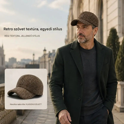 🧢 Meleg férfi sapka fülvédővel: kényelem őszre és télre.