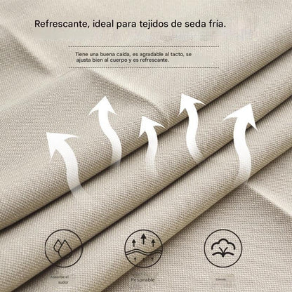 【XL-6XL】👖 Pantalones de verano de corte recto y talle alto, confeccionados en seda glacial.