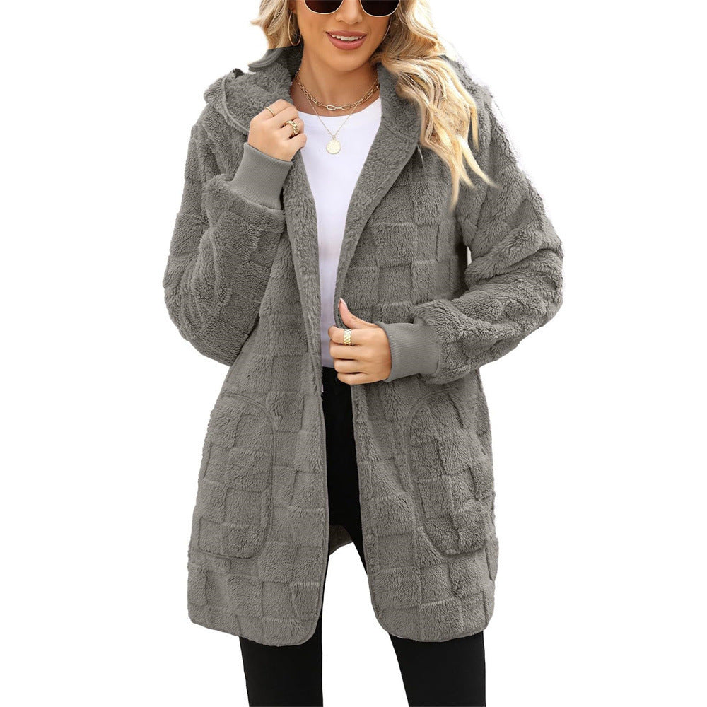 ☃️❄️【S–5XL】🌸 Zimska novost: ženska karirasta podložena jakna s toplo podlogo za prosti čas