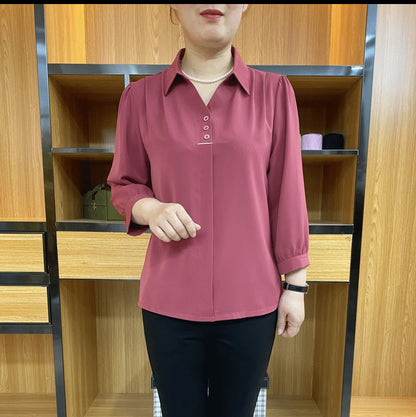 💓【Oferta especial】💓 Nueva camisa de gasa de manga larga 2026