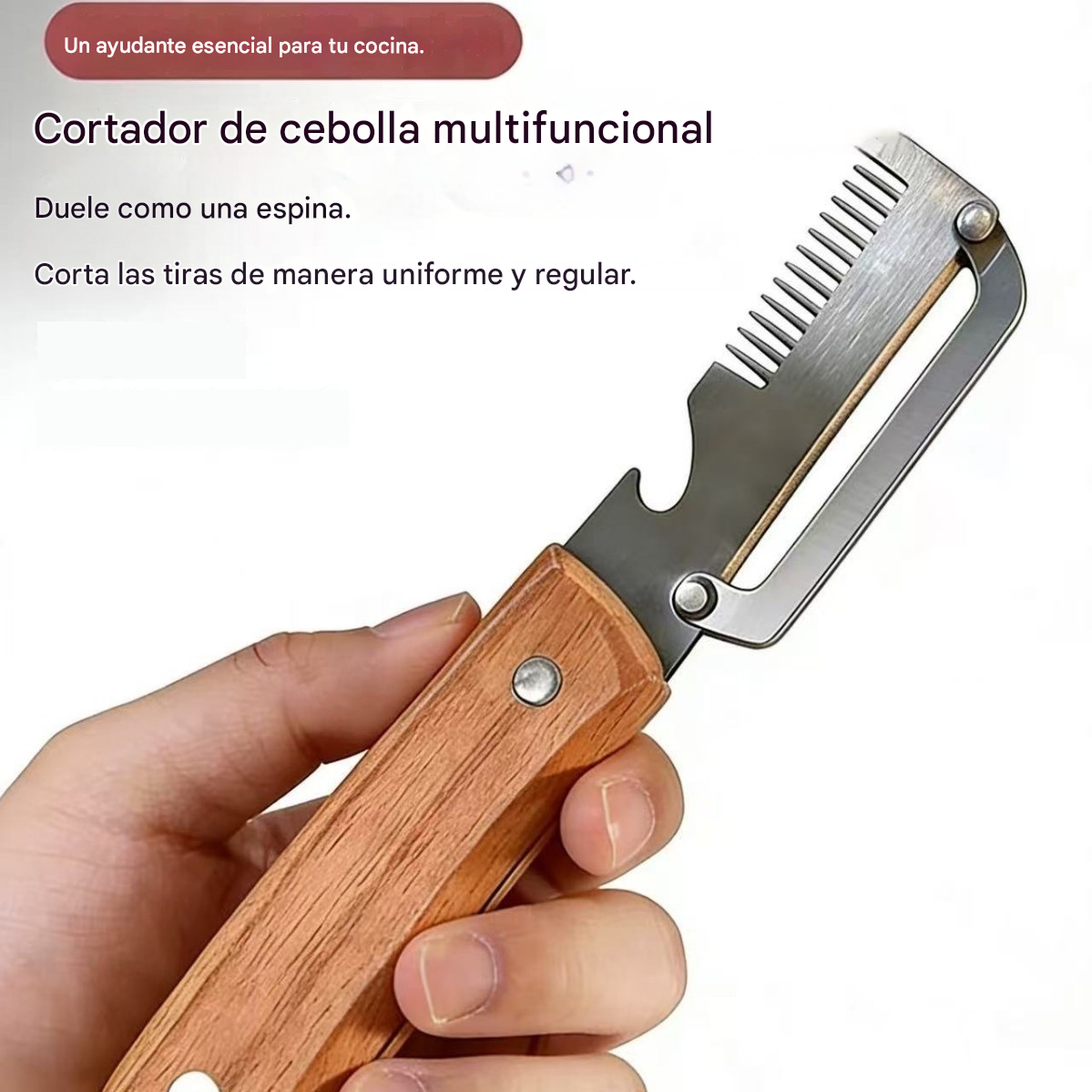 ✅Compra 1 y llévate 1 gratis (2 artículos) 🧅🔪 Pelador de cocina multifuncional 3 en 1: ¡Pela, corta y abre botellas! 🔥