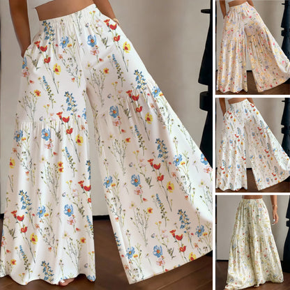 【 S-2XL】Pantalones holgados estampados para mujer, aptos para todo tipo de cuerpo, pago contra reembolso.