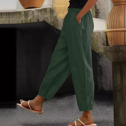 😍Poslední den akce - sleva 50 %💕【S-5XL】Dámské ležérní kalhoty z bavlny a lnu