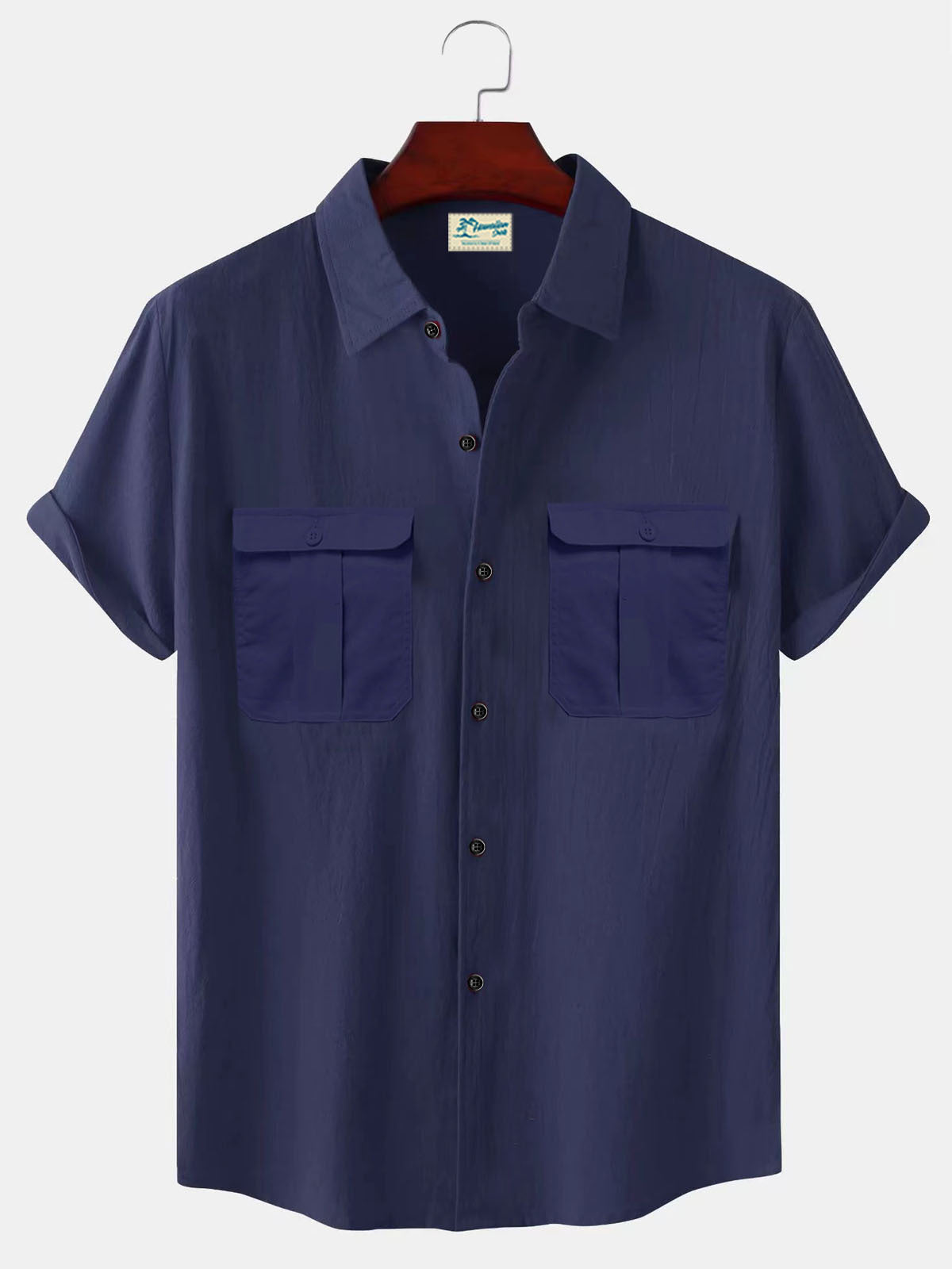 👔【M-5XL】novedad de verano camisa de lino simple para hombre