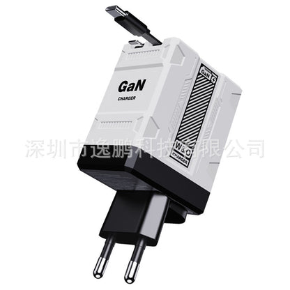 ⚡Cargador rápido 2 en 1 compatible con GaN de 120 W para iPhone, teléfonos móviles y tabletas.