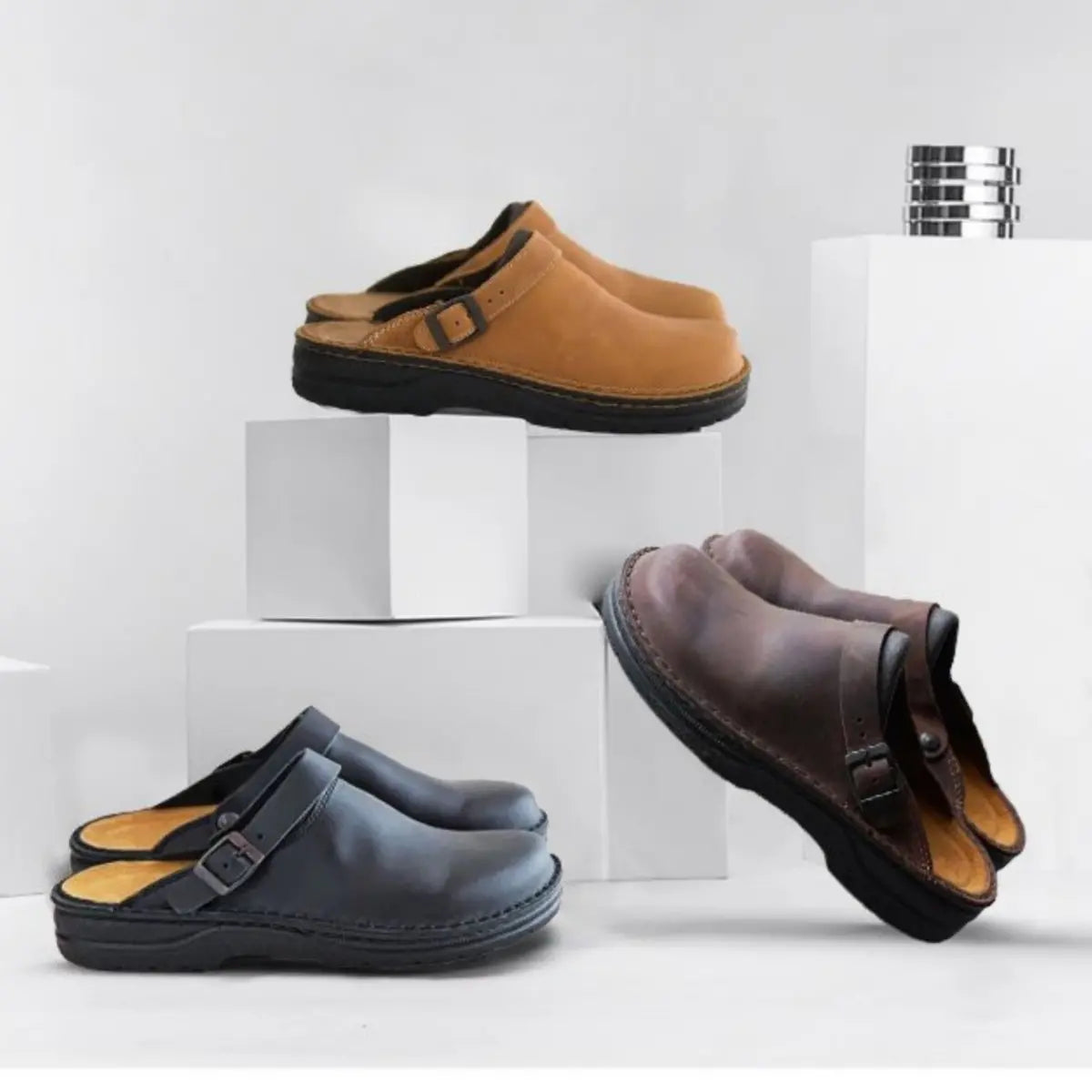 ✨【38-48】😎 Pánské ležérní pantofle s měkkou podrážkou Stylová a pohodlná letní obuv 👣