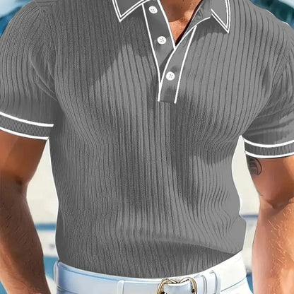 【S-4XL】Polo de manga corta 100% algodón con cuello — Verano 2026 — Pago contra reembolso
