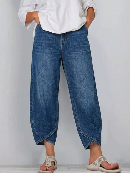 Novinka a speciální nabídka – 【S-3XL】Dámské džíny s širokými nohavicemi
