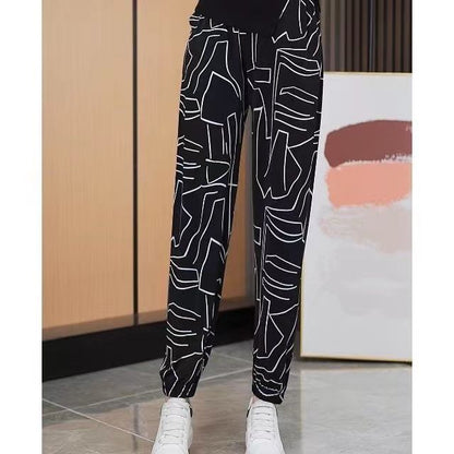 🔥【40-100 kg】Pantalones holgados de talle alto de seda helada Primavera/Verano 2026