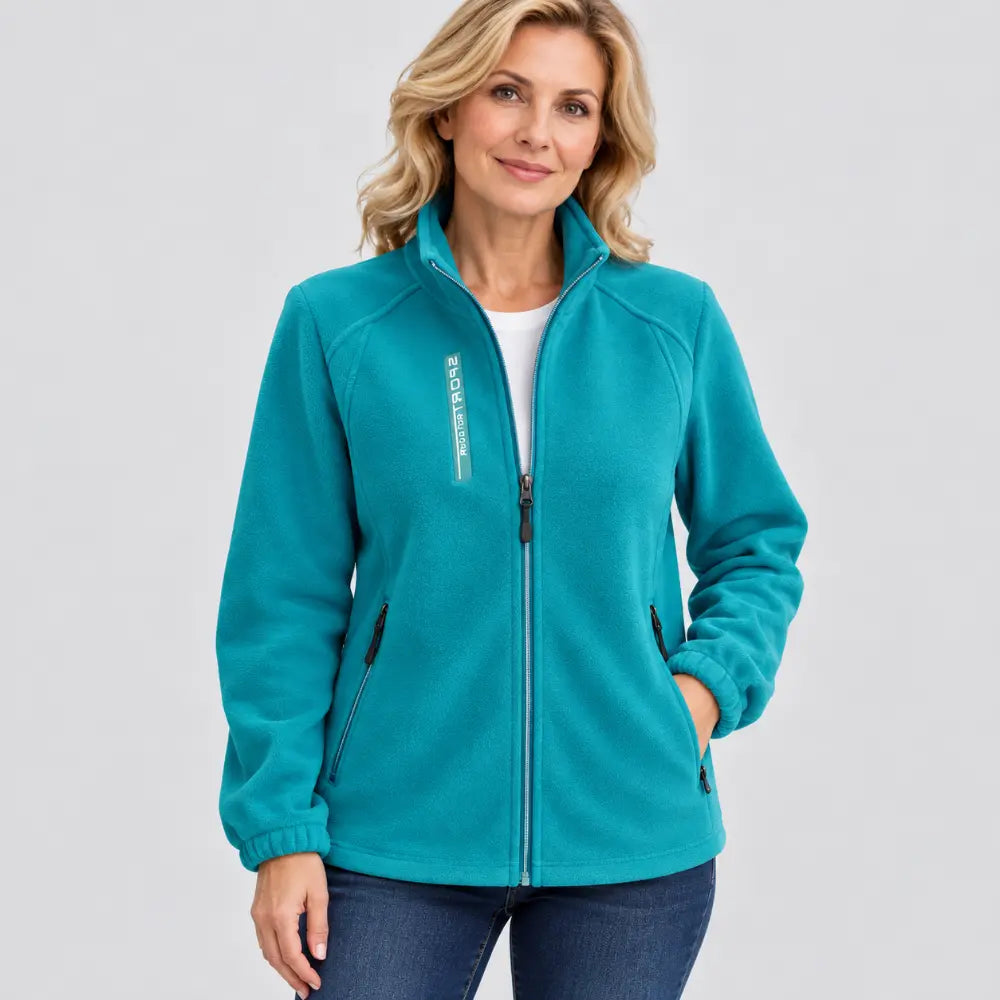 ❤️【XL-5XL】😊 Ženska flis jakna za mamice – za pomlad in jesen, s stoječim ovratnikom, odprta, prilegajoča se, nova