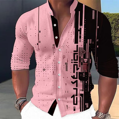 🔥👔【S-6XL】Pánské módní tričko s potiskem z čisté bavlny