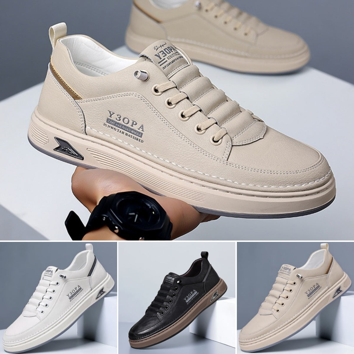 【39-44】pánské prodyšné kožené ploché boty do práce