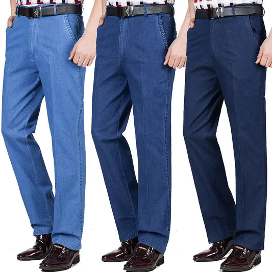 👖【55-110KG】Pánské lehké prodyšné elastické ležérní džíny