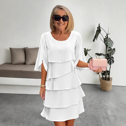 💃【Descuento por tiempo limitado】【S-3XL】🎁✨ Elegante vestido multicapa con volantes en los puños: estiloso y sofisticado 💃