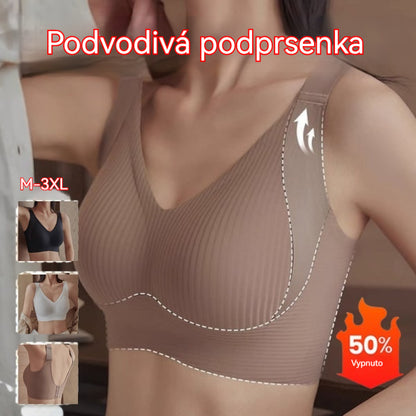 😍💕【Balení 4 kusů】Dámská bezešvá podprsenka, lehká a prodyšná, pohodlně padnoucí. ❤️【40-90 kg】