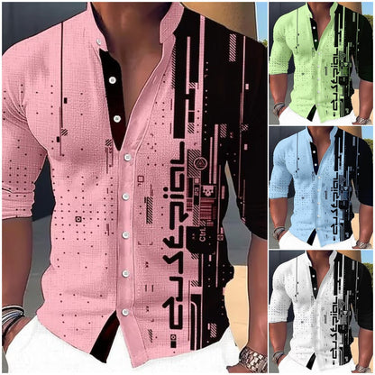 🔥👔【S-6XL】Pánské módní tričko s potiskem z čisté bavlny