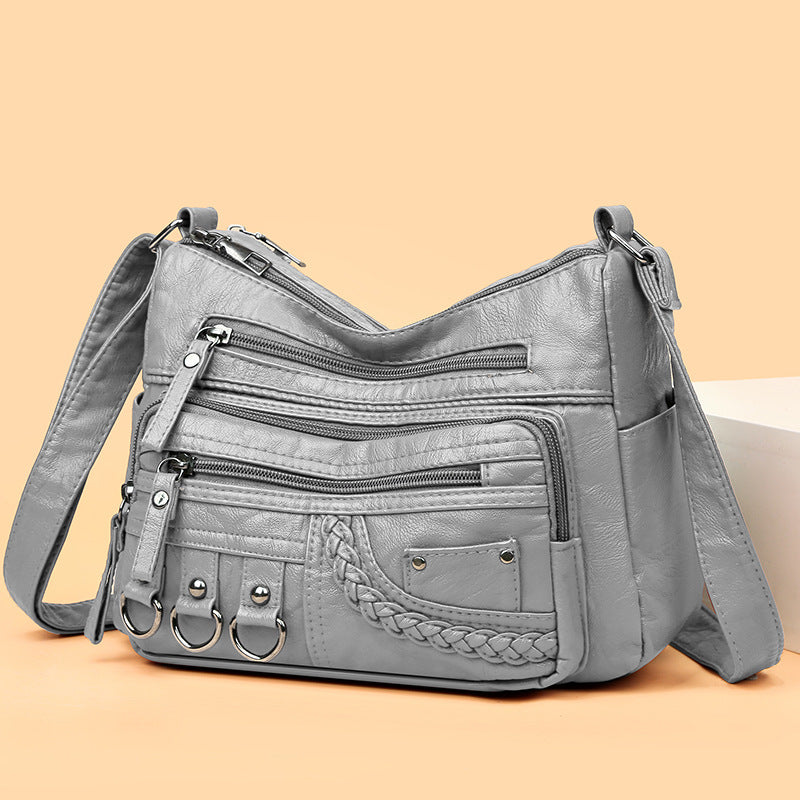 👜【Hot prodejní model】2026 nová velkokapacitní měkká kožená taška přes rameno/crossbody taška