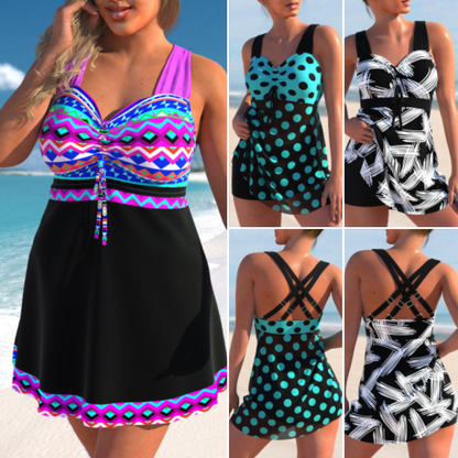 🩱🏖️【50% sleva 😍】【S-4XL】🌴2026 nové velké dámské plavky s potiskem, rychleschnoucí a prodyšné